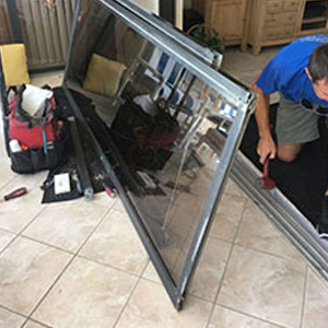 sliding glass door frame repair Montecito